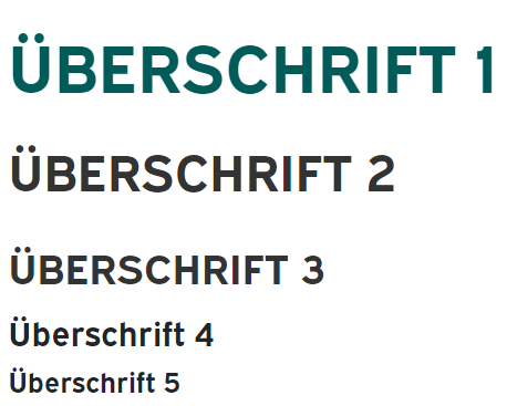 Überschriften